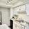 White cabinetry inside apartment kitchens at LYV Six Forks